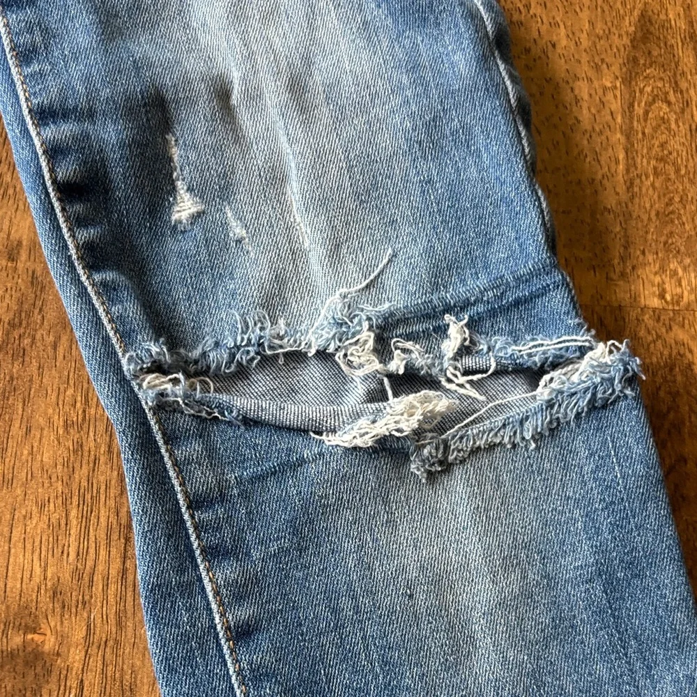 Old Navy Distressed Ballerina Blue Kids Jeans with Adjustable Waist